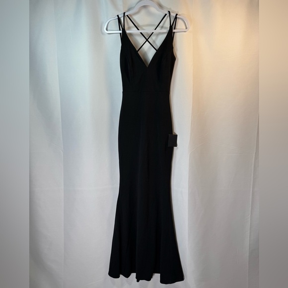 Lulus All This Allure Black Strappy Backless Mermaid Maxi Dress S - Picture 1 of 14